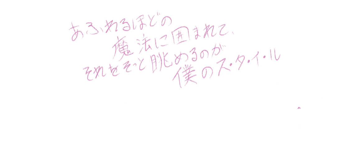 あふれるほどの魔法に囲まれて、それをそっと眺めるのが僕のスタイル